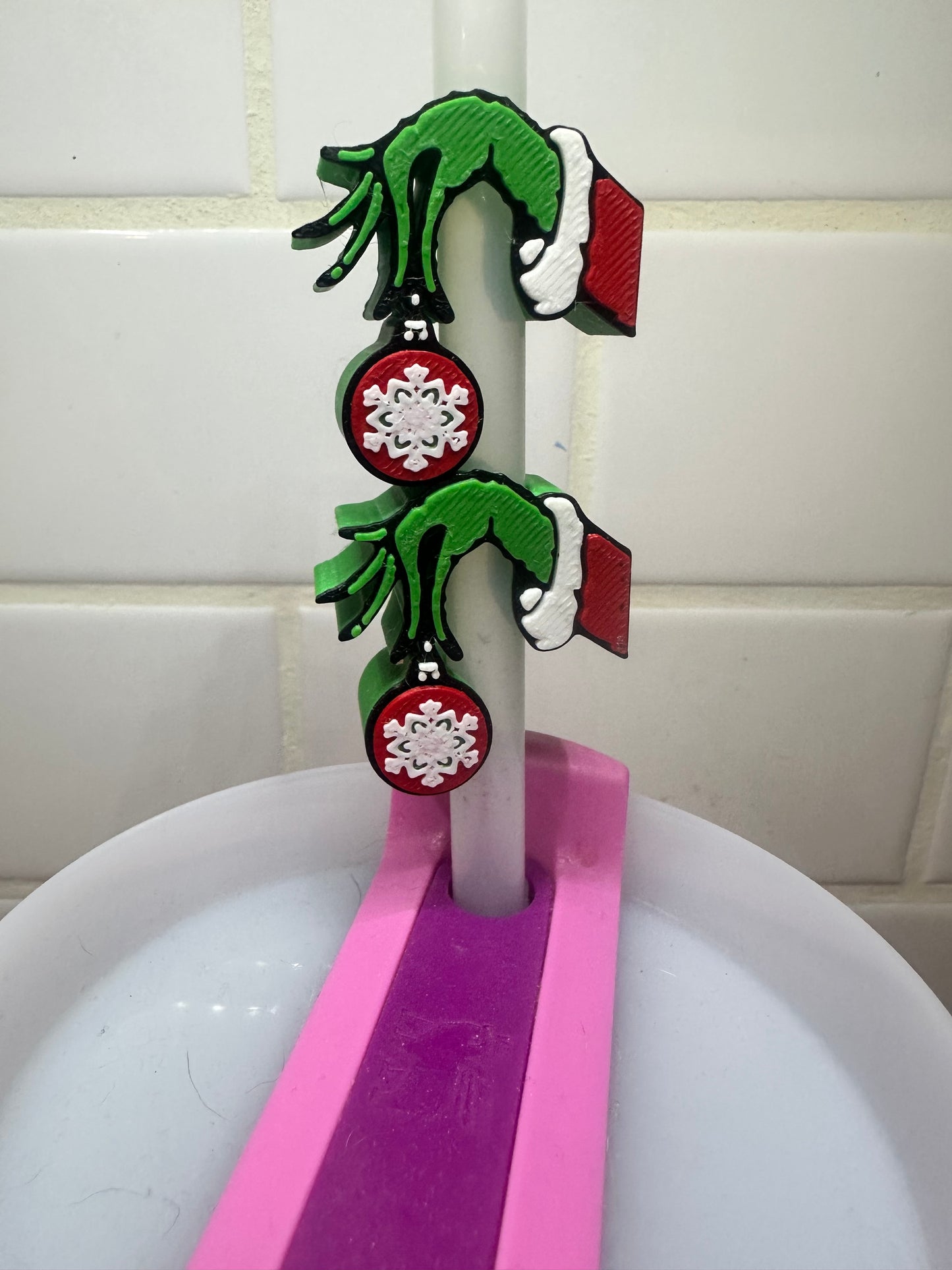 Grumpy Ornament Straw Topper