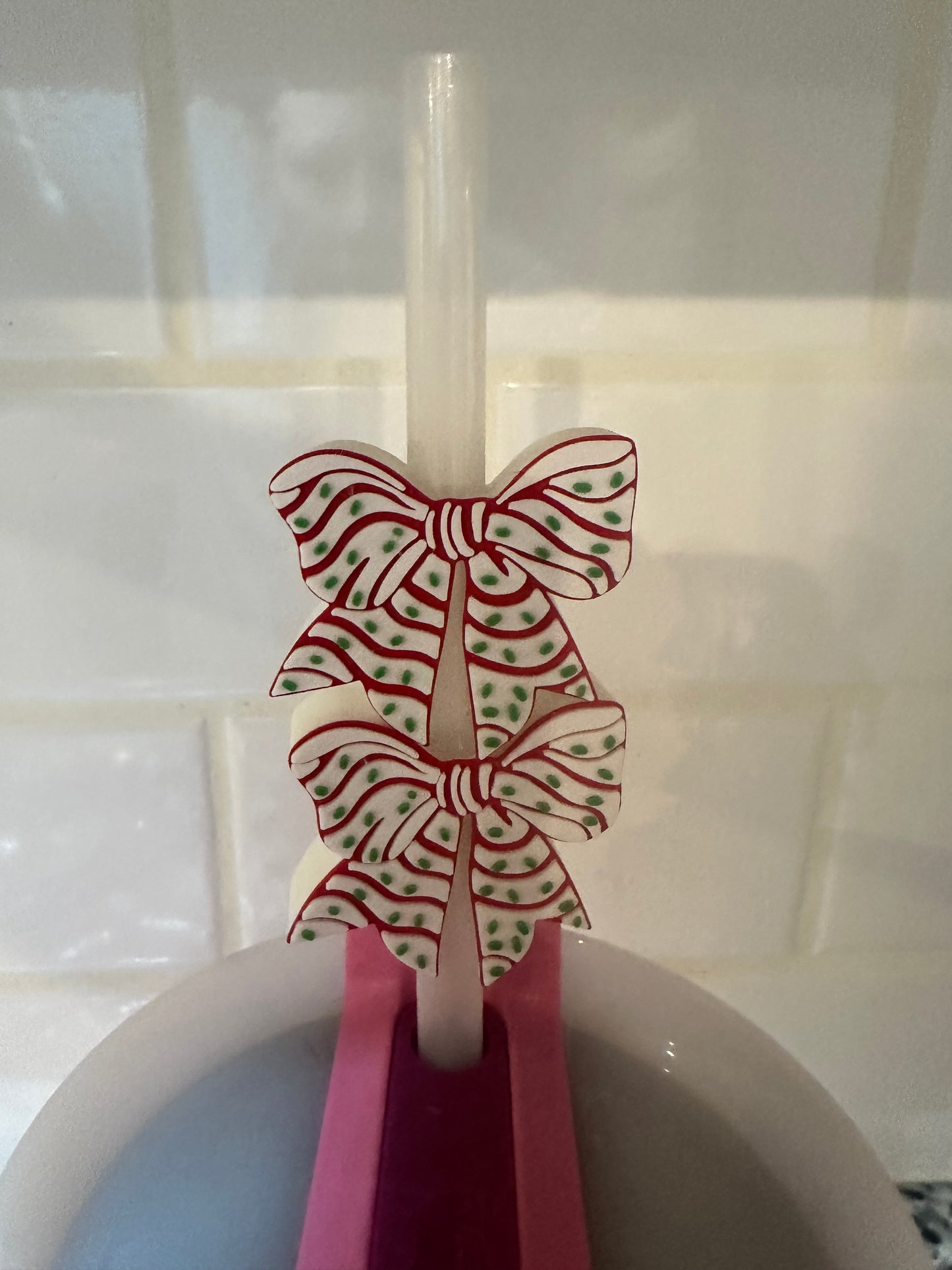 Cake Bow Straw Topper