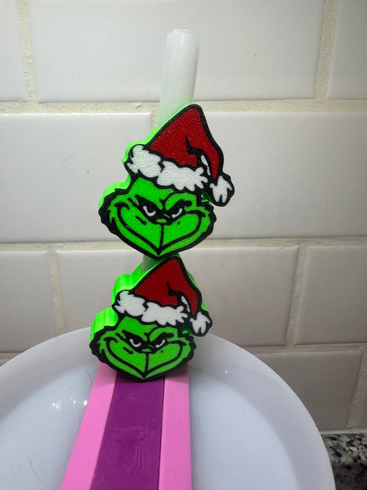 Grumpy Guy Straw Topper