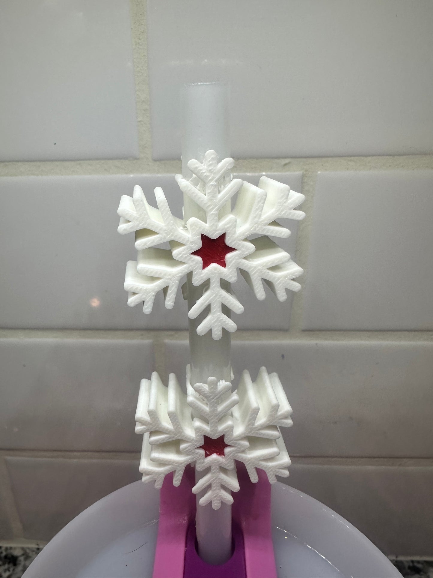 Snowflake Straw Topper