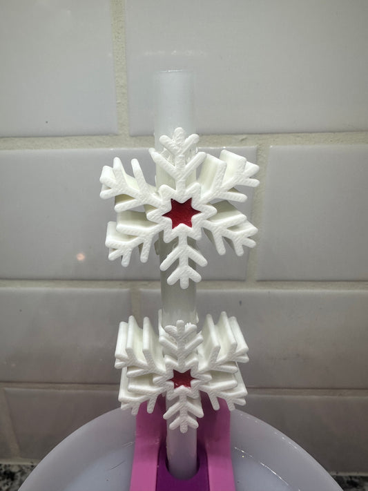 Snowflake Straw Topper