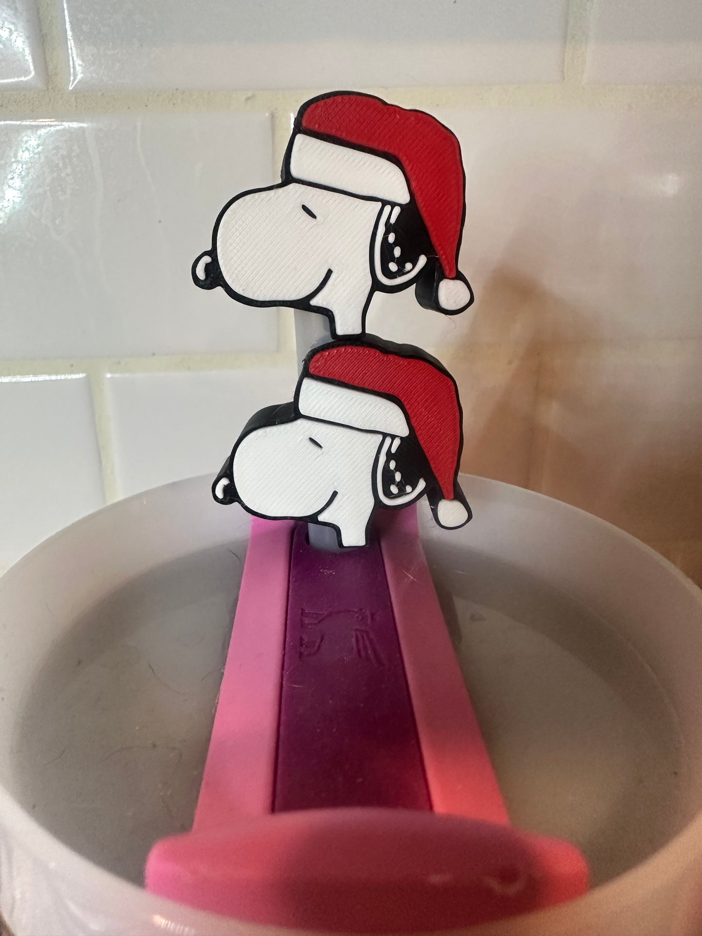 Christmas Dog Straw Topper