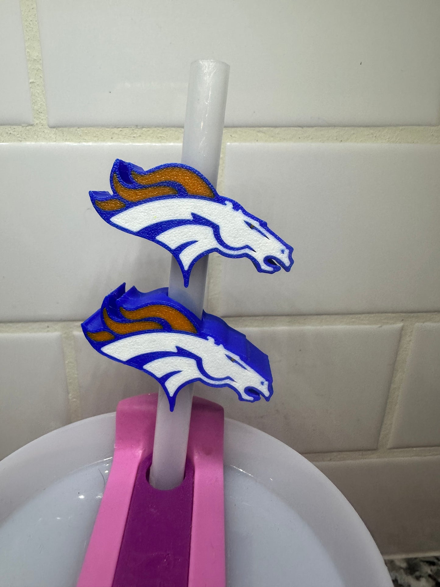 Denver Football Straw Topper